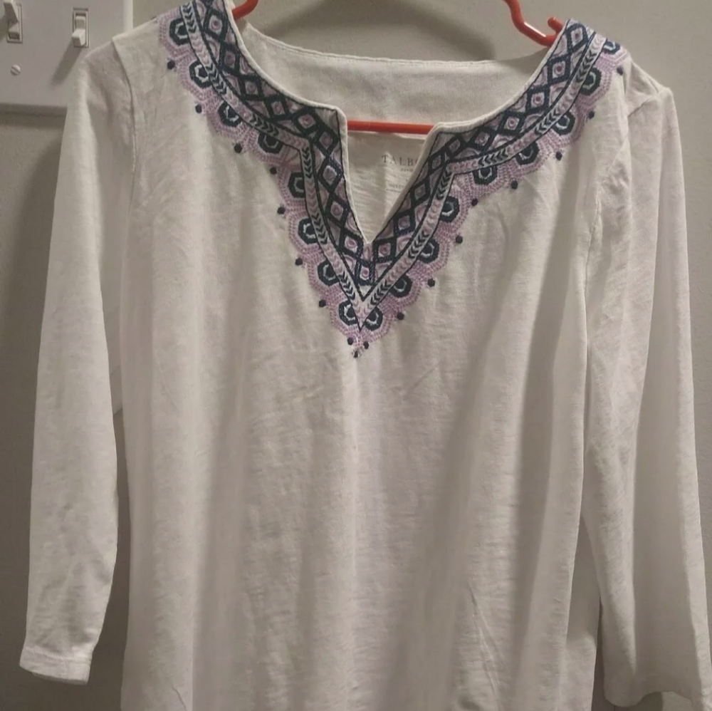 Talbots split neck tunic